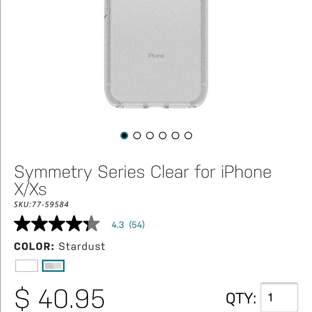 Otterbox iPhone X/xs stardust